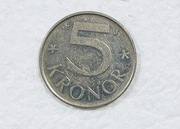 Moneta 5 KRONEN KORON Szwecja 1983