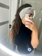 Szara siwa opaska na głowę diy