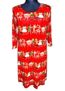 nutmeg świąteczna sukienka z dzianiny wzorki   36/38