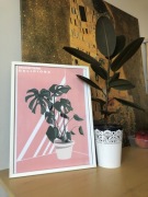 Plakat z motywem roślinnym, plakat własnego autorstwa MONSTERA