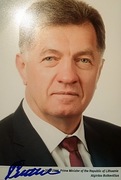 Algirdas Butkevicius - premier Litwy - autograf PROMOCJA