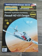Model kartonowy Dassault MD 450 Ouragan