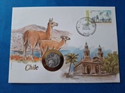 Koperta numizmatyczna Chile 10 centavos 1979 r