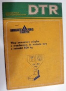 DTR WAGI POMOSTOWE UCHYLNE 500KG