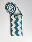 Torebka na telefon Fala morska. Saszetka. Etui. Handmade. Dzien Kobiet 