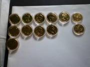 Słynne Amerykańskie dolary 10 szt. oraz 2 szt 1/4 dolara