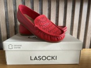 Czerwone mokasyny Lasocki skóra rozm. 40 wiosna/lato 2026