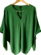 Escada elegancka jedwabna fantazy oversize bluzka 36 38 S M 100% silk