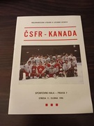 Program sportowy w j. czeskim, hokej 1990r