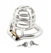 Stalowy Pas cnoty Chastity cage klatka na penisa oring 57mm