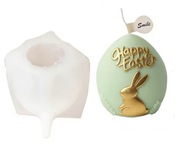 JAJKO Z NADRUKIEM Wielkanoc forma silikonowa 7.2*7.5 do Świec Mydła Odlewów