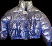 Kurtka pikowana Bershka rozmiar M/L, srebrna