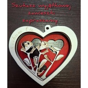 zawieszka serce, serce, walentynki, spersonalizowane serce, ozdoba