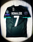 (M) Cristiano Ronaldo #7 Real Madryt Czarna Jersey Wyjazdowa Koszulka 17/18