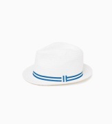 ZARA kapelusz słomkowy z otkiem w paski 56 cm