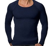 Męski sweter dzianinowy casual sportowy 