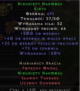 Nieugięty Haemosu, Kirys. Non Leader. PC