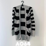 Sweter kardigan Atmosphere S/36 zapinany rozpinany guziki paski A064