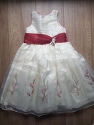 Sukienka kremowa, długość 70 cm.