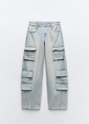 Jeansy cargo Zara