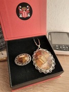 PIERŚCIEŃ I MEDALION BURSZTYN BAŁTYCKI 