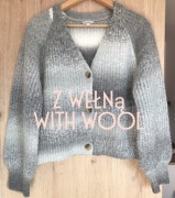 Kardigan ciepły sweter z wełną Clockhouse C&A