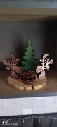 Ozdoby z drewna renifer choinka 