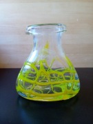 Vintage wazon Margie's Garden ręcznie dmuchane szkło 
