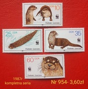Znaczki fauna:954: zwierzęta, ssaki- DDR/NRD 1987r **