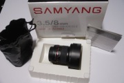 SAMYANG 8 3.5 CS II Fisheye (rybie oko), Sony A