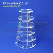 Patera/Tortownica na tort z grubej plexi ze zdejmowanymi blatami