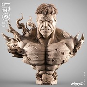 Red Hulk Marvel MCU Popiersie 1/4 Ręcznie Malowana