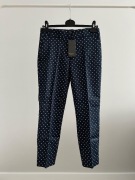 Spodnie granatowe białe kropki Reserved nowe metka