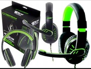 słuchawki z mikrofonem zielone gaming crow esperanza