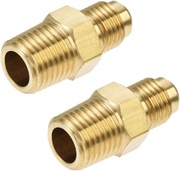 Złączka mosiężna 1/4 SAE na 1/4 NPT 45° adapter rur 2 szt.
