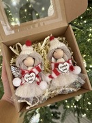 Aniołki na choinkę aniołki makrama aniołki Makramowe Aniołek świąteczny