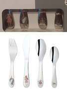 LIVARNO Zestaw 4el Sztućców dla Dzieci Ch/D "3+" Zmywarka+ Stal Szlachetna 