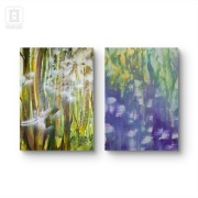 Kompozycja prac na płótnie,  70x50x2 cm, Podlasie I Świat podwodny