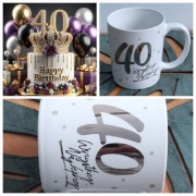 KUBEK PREZENT NA 40 URODZINY DLA KOBIETY I MĘŻCZYZNY