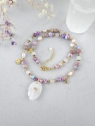 Naszyjnik z kamieni naturalnych i stali UNIKAT