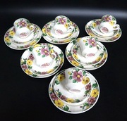 6szt trio śliczny komplet do kawy- herbaty Ceranova