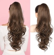 Flufymooz przedłużenie kucyka 66 cm syntetyczne średni brąz