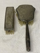 Stary zestaw 2 szczotki posrebrzane 