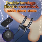 Elektrostymulacja masażer opaska na penisa pod prądem BDSM  Elektro sex