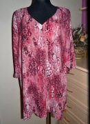 195^ Yours bluzka tunika koszulowa z żorżety  54/56