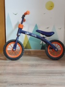 rowerek biegowy dla dziecka, używany granatowy pomarańczowy biegówka