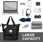 Torba podróżna pojemna składana czarna