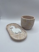 Zestaw podstawka plus pojemniczek alpaka 