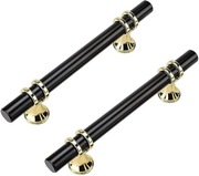 10x Goldenwarm uchwyty meblowe czarno-złote 21 cm