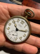 Wojskowy zegarek kieszonkowy Lanco 49 mm super stan 